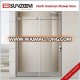 SUNZOOM 10mm clear glass stainless steel bypass sliding shower door