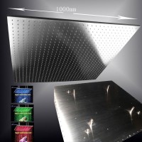 40" SQUARE STAINLESS STEEL LED SHOWER