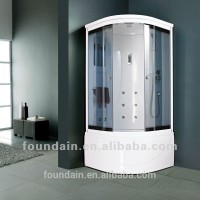 high tray simple corner shower room