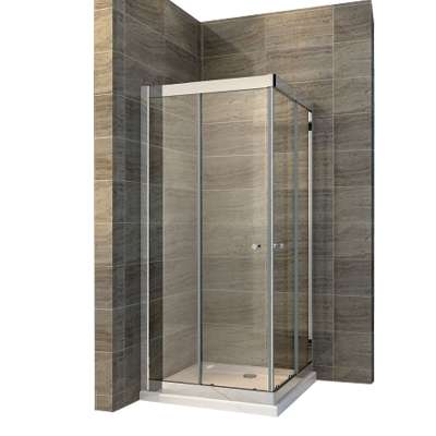 Bath Room 6Mm Alloy Cast Aluminum Double Sliding Shower Door