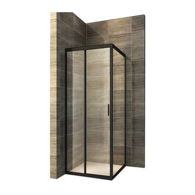 With Frame Black Profile Sliding Shower Room