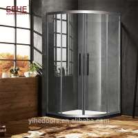 Modern design simple sliding square shower room bathroom door