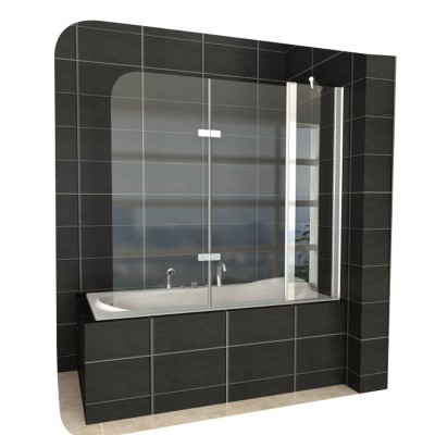 6mm Tempered Glass Partition Folding Bathtub Shower Screen