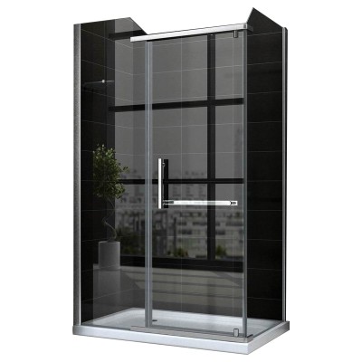 Luxury Glass Hinge Doors Cabin Bath Screen Folding Shower Enclosure