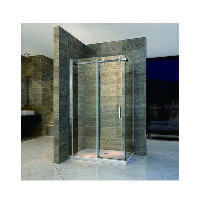 Factory Frameless Free Standing 2 Sided Glass Shower Enclosure Tempered Glass